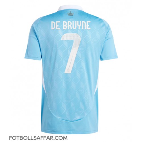 Belgien Kevin De Bruyne #7 Bortatröja EM 2024 Kortärmad